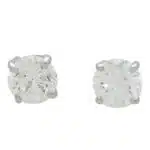 Solitaire 0.80 Carat Diamond Stud Earrings
