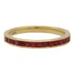Vintage Channel Set Ruby Half Eternity Ring