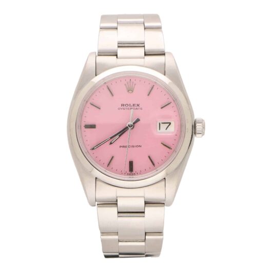 Vintage 1971/2 Rolex Oysterdate Precision Custom Pink Watch