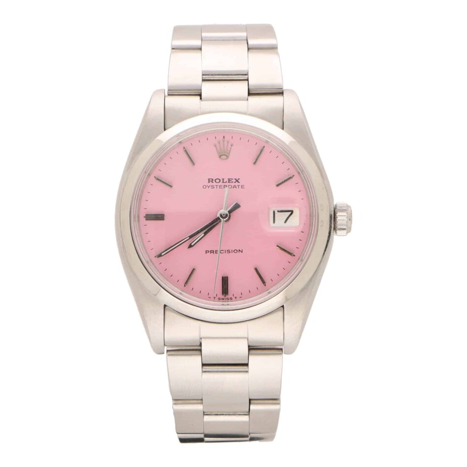 Vintage 1971/2 Rolex Oysterdate Precision Custom Pink Watch