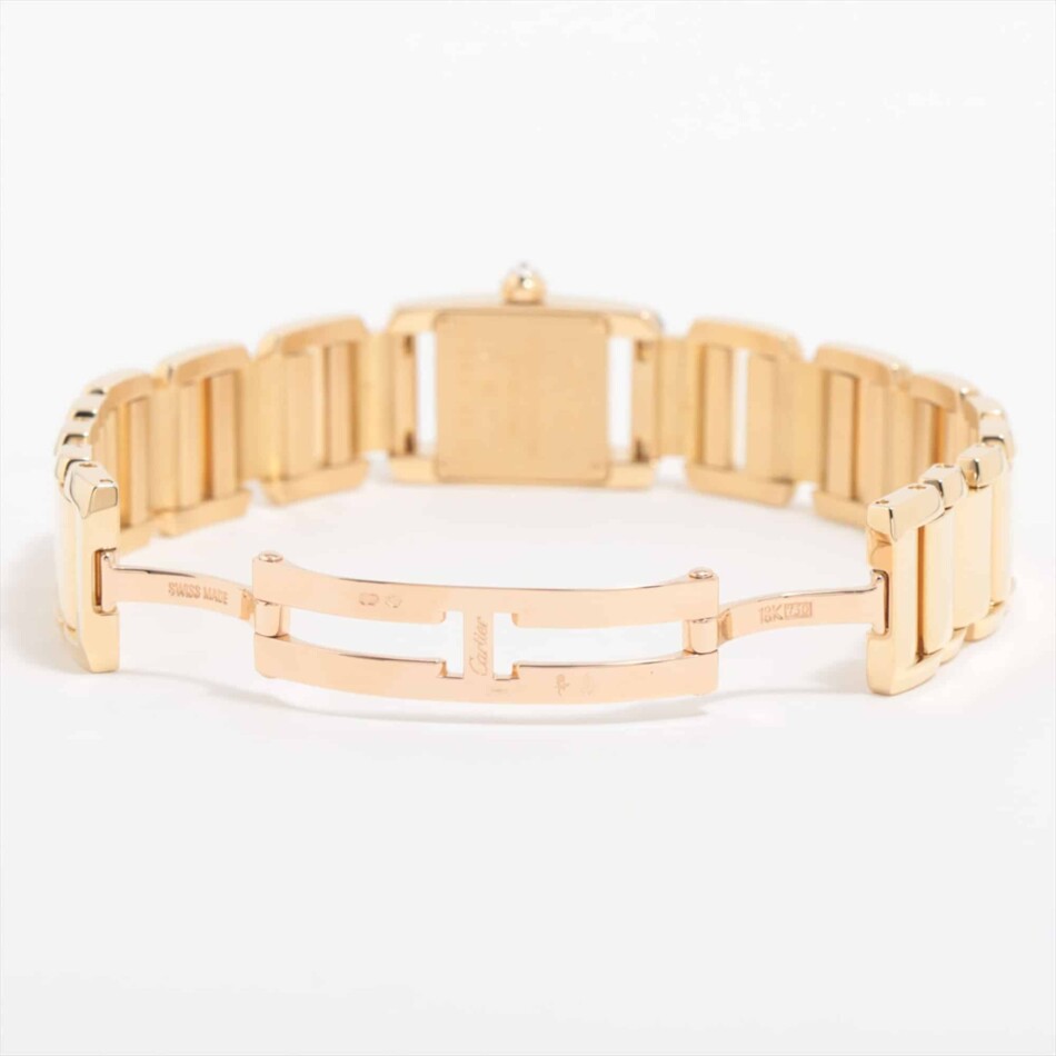 Vintage Cartier Diamond Tankissime Yellow Gold Watch