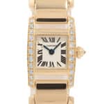 Vintage Cartier Diamond Tankissime Yellow Gold Watch