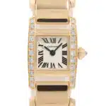 Vintage Cartier Diamond Tankissime Yellow Gold Watch