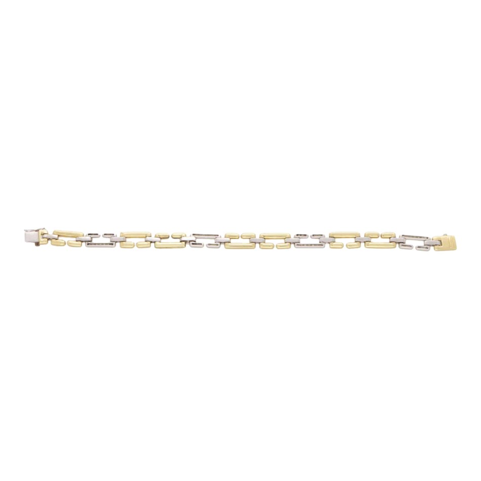 Vintage Cartier Diamond Wanda Bracelet in Yellow and White Gold