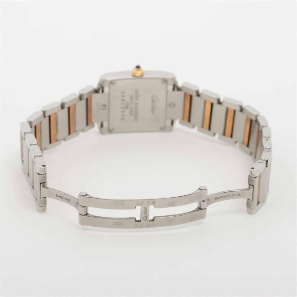 A stylish vintage Cartier Tank Francaise Steel and Yellow Gold