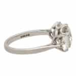 Vintage Three Stone Diamond Ring in Platinum