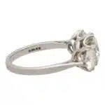 Vintage Three Stone Diamond Ring in Platinum