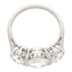 Vintage Three Stone Diamond Ring in Platinum