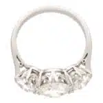 Vintage Three Stone Diamond Ring in Platinum