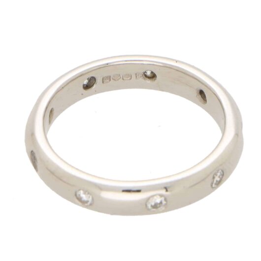 Platinum Eternity Diamond Dot Band Ring