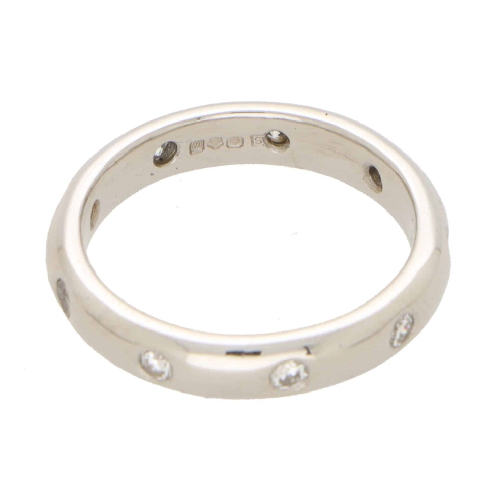 Platinum Eternity Diamond Dot Band Ring