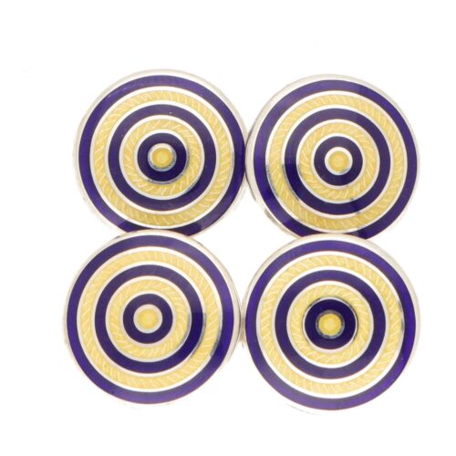 Vitreous Enamel Spiral Cuffinks