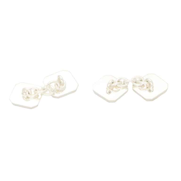 Ruby, Mother of Pearl and Octagonal Cufflinks