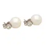 10-millimetre Pearl and Diamond Stud Earrings