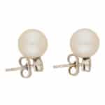 10-millimetre Pearl and Diamond Stud Earrings