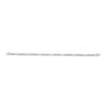 Contemporary Sapphire and Diamond Line Tennis Bracelet