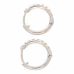 White Gold Diamond Hoop Huggy Earrings