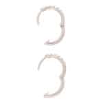 White Gold Diamond Hoop Huggy Earrings