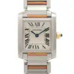 A stylish vintage Cartier Tank Francaise Steel and Yellow Gold