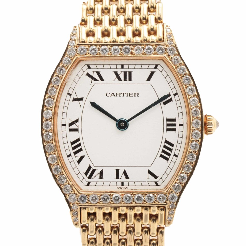 Vintage Cartier Tortue 26mm yellow gold watch