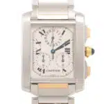 Vintage Cartier Tank Francaise 'Two-Tone' Chronoflex watch