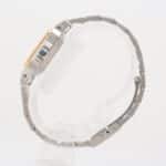 A stylish vintage Cartier Santos Carree steel and gold watch