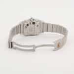 A stylish vintage Cartier Santos Carree steel and gold watch