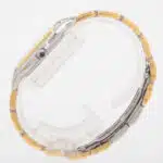 A vintage Cartier Panthere three-row gold and steel watch