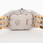 A vintage Cartier Panthere three-row gold and steel watch