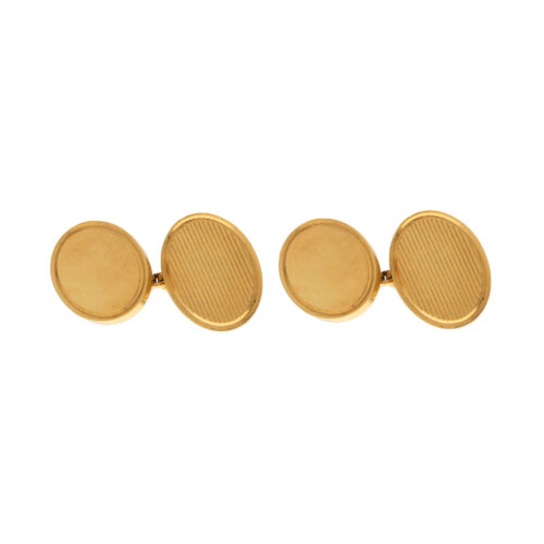 Asprey 18K Gold Oval Cufflinks