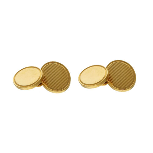 Asprey 18K Gold Oval Cufflinks