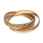 Vintage 1980's Cartier Trinity Bangle in Large Width