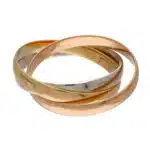 Vintage 1980's Cartier Trinity Bangle in Large Width