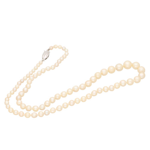 Cultured Pearl Necklace with 9k White Gold Clasp
