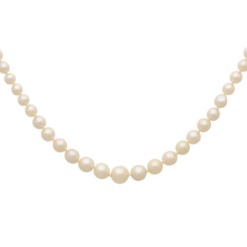 Cultured Pearl Necklace with 9k White Gold Clasp