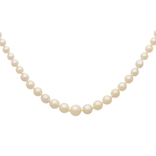 Cultured Pearl Necklace with 9k White Gold Clasp