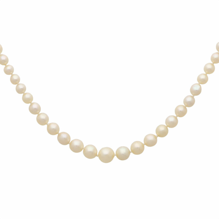 Cultured Pearl Necklace with 9k White Gold Clasp