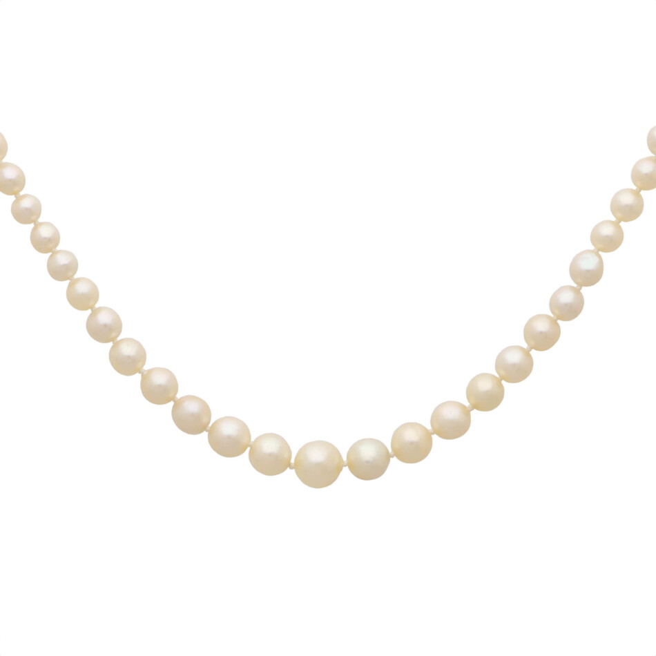 Cultured Pearl Necklace with 9k White Gold Clasp