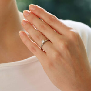 Vintage Cartier Solitaire Ring in Platinum