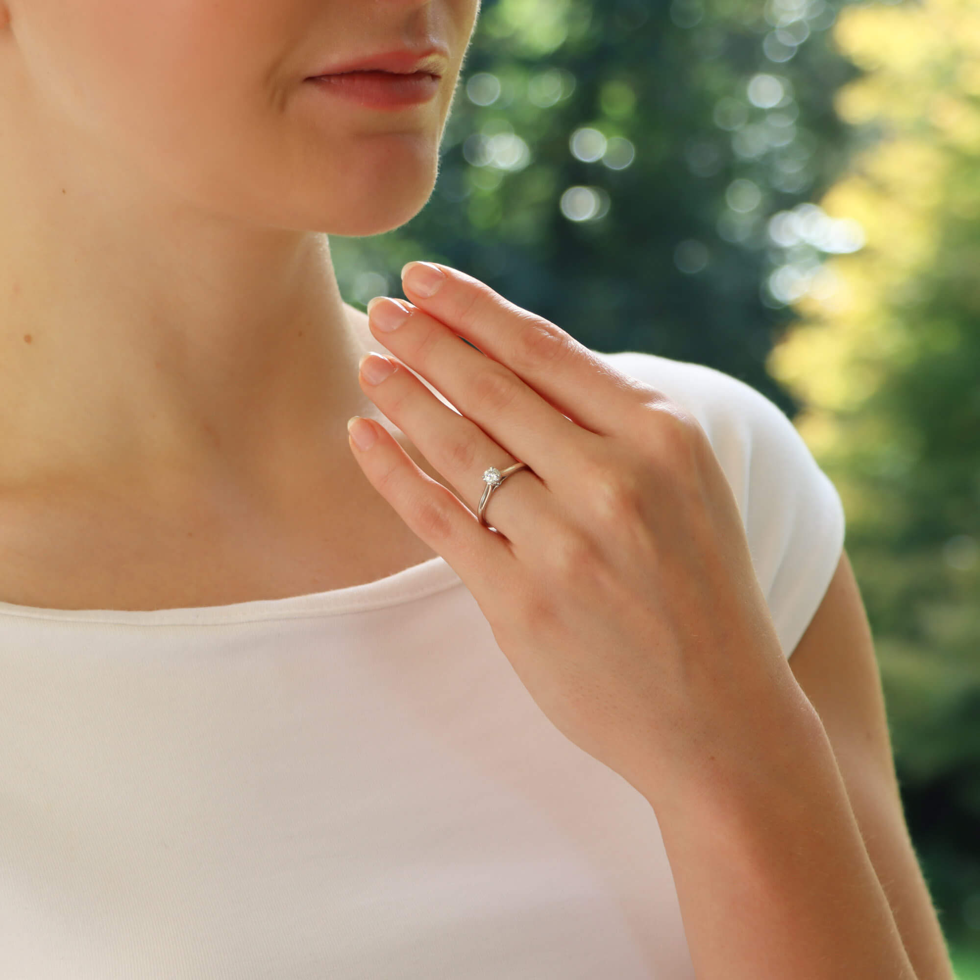 Vintage Cartier Solitaire Ring in Platinum