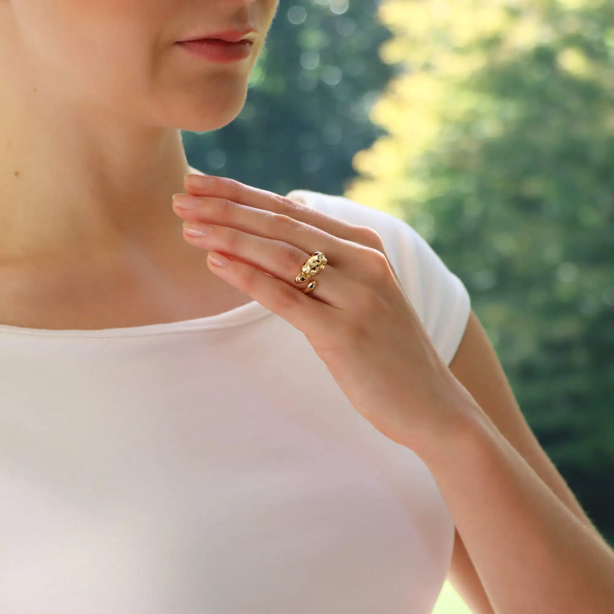Vintage Cartier Panthere Ring in Rose Gold