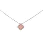 Vintage Van Cleef & Arpels Pink Opal Sweet Alhambra Necklace