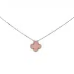 Vintage Van Cleef & Arpels Pink Opal Sweet Alhambra Necklace