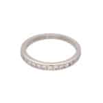 Vintage Cartier Half Eternity Diamond Ring in Platinum
