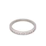 Vintage Cartier Half Eternity Diamond Ring in Platinum