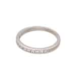 Vintage Cartier Half Eternity Diamond Ring in Platinum