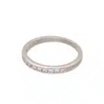 Vintage Cartier Half Eternity Diamond Ring in Platinum