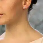 Large Diamond Starfish Stud Earrings in White Gold