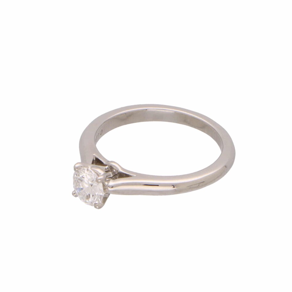 Vintage Cartier Solitaire Ring in Platinum