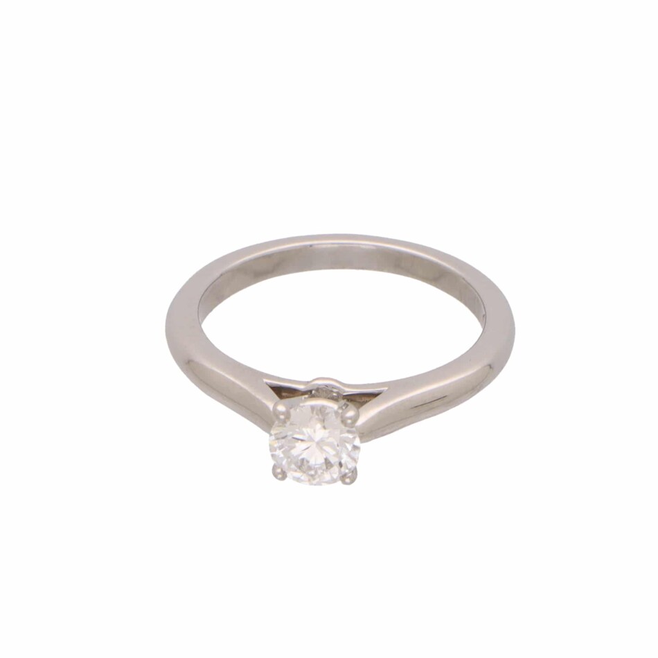 Vintage Cartier Solitaire Ring in Platinum